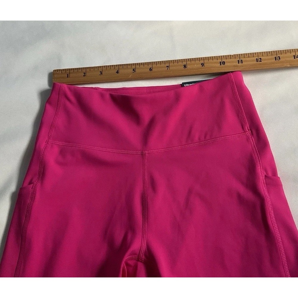 Tek Gear Women's 7" Ultrastretch Pink High-Waisted Bike Shorts Size S - Picture 3 of 6